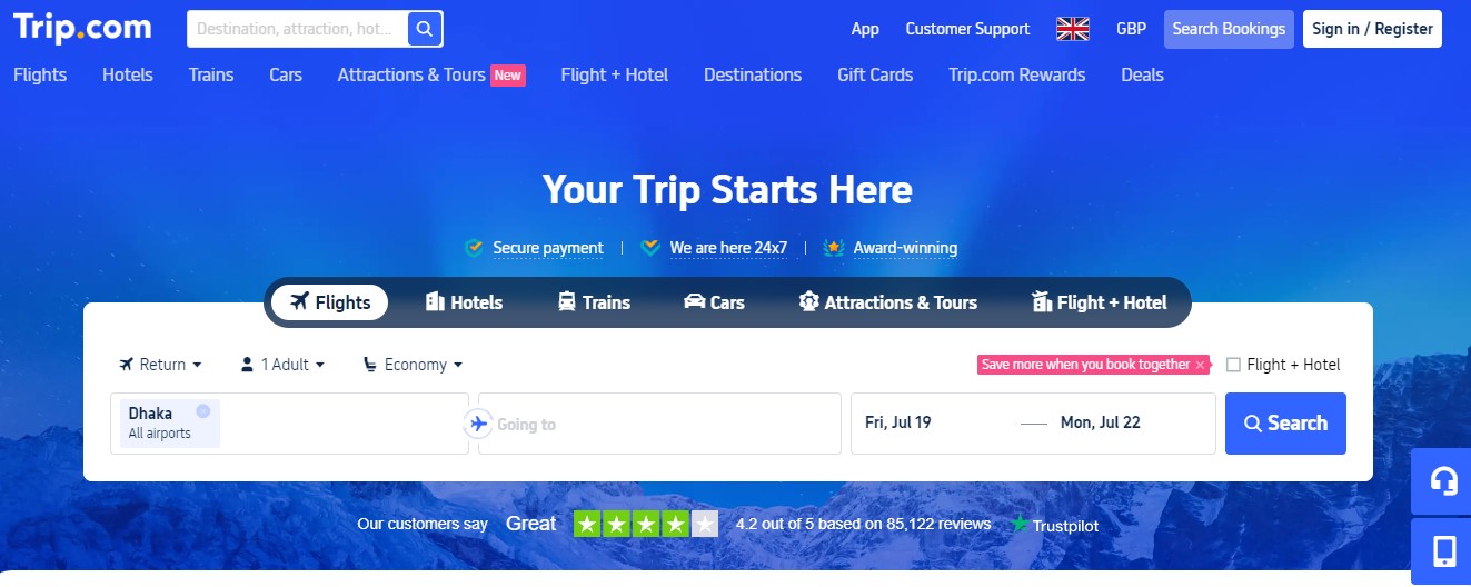 Read more about the article Best Hotel Booking Agency Trip.Com Review: Ultimate Travel Guide